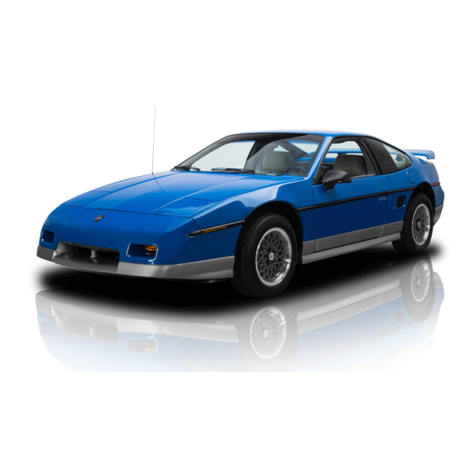 Pontiac 1987 Fiero User manual