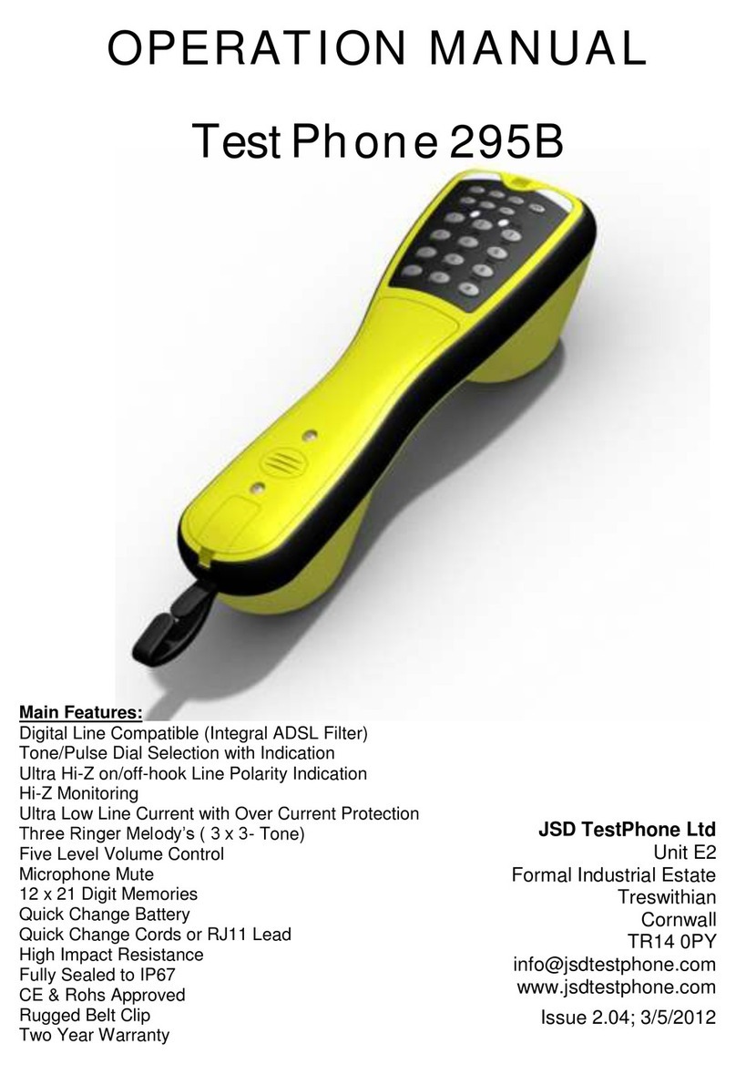 JSD TestPhone 295B Operation manual