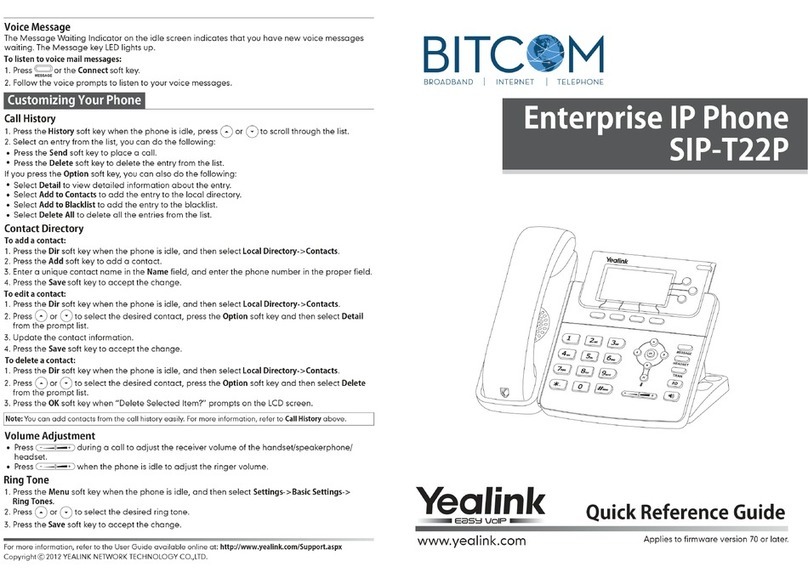 Yealink Yealink SIP-T22P User manual
