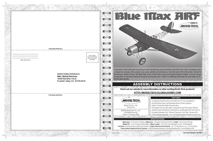 Modeltech Blue Max V2 ARF User manual