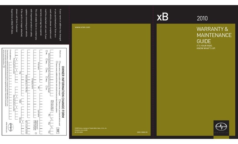 Scion 2010 xB Operating manual