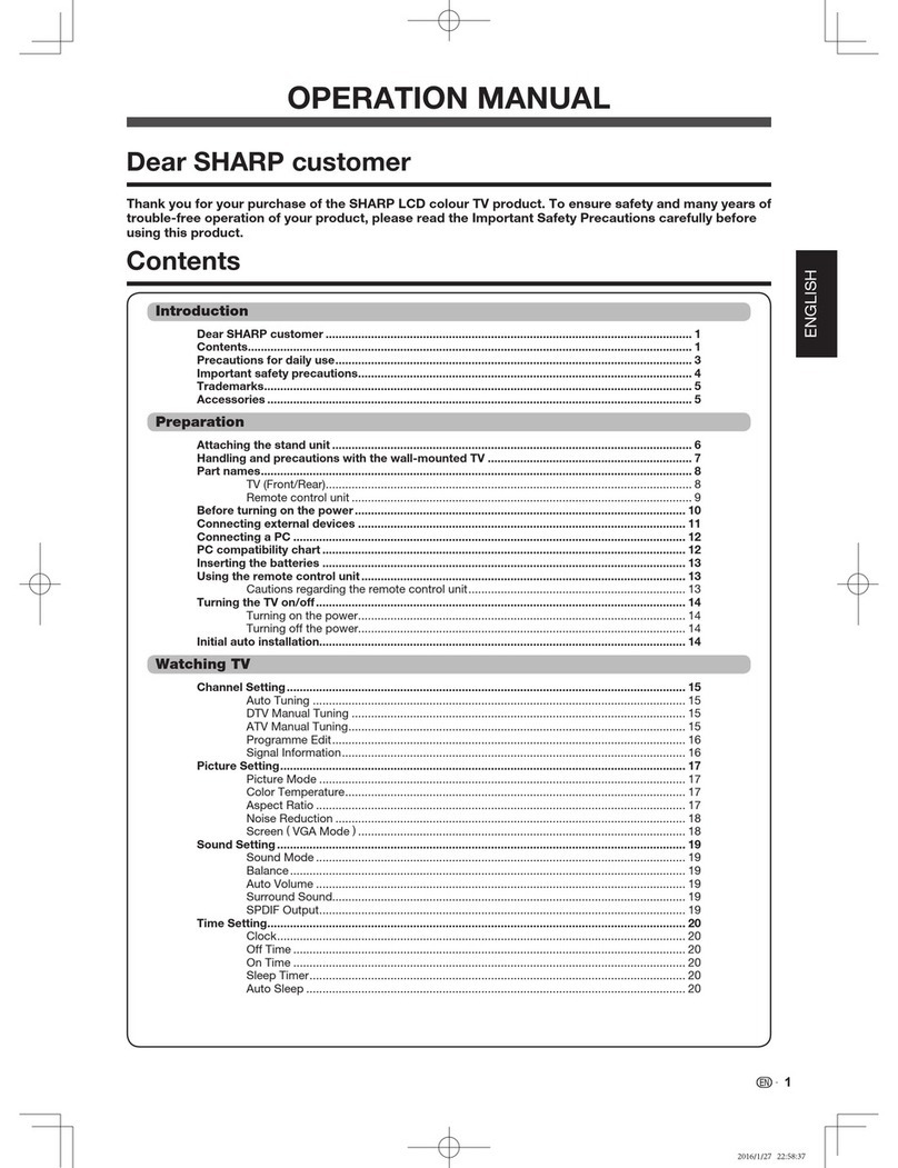 Sharp LC-32LE175H User manual Sharp LC-32LE175H User manual