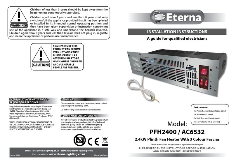Eterna PFH2400 installation instructions