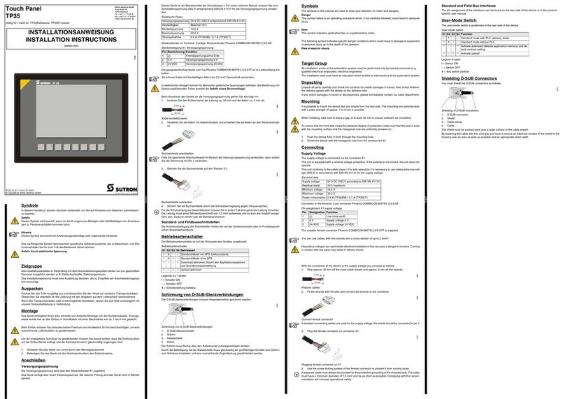 Sutron TP35 installation instructions