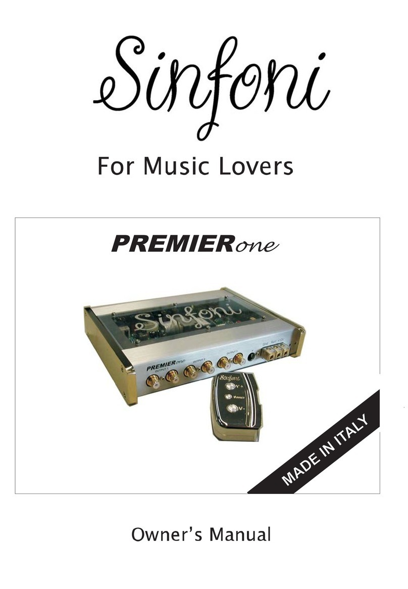 Sinfoni Premier One User manual