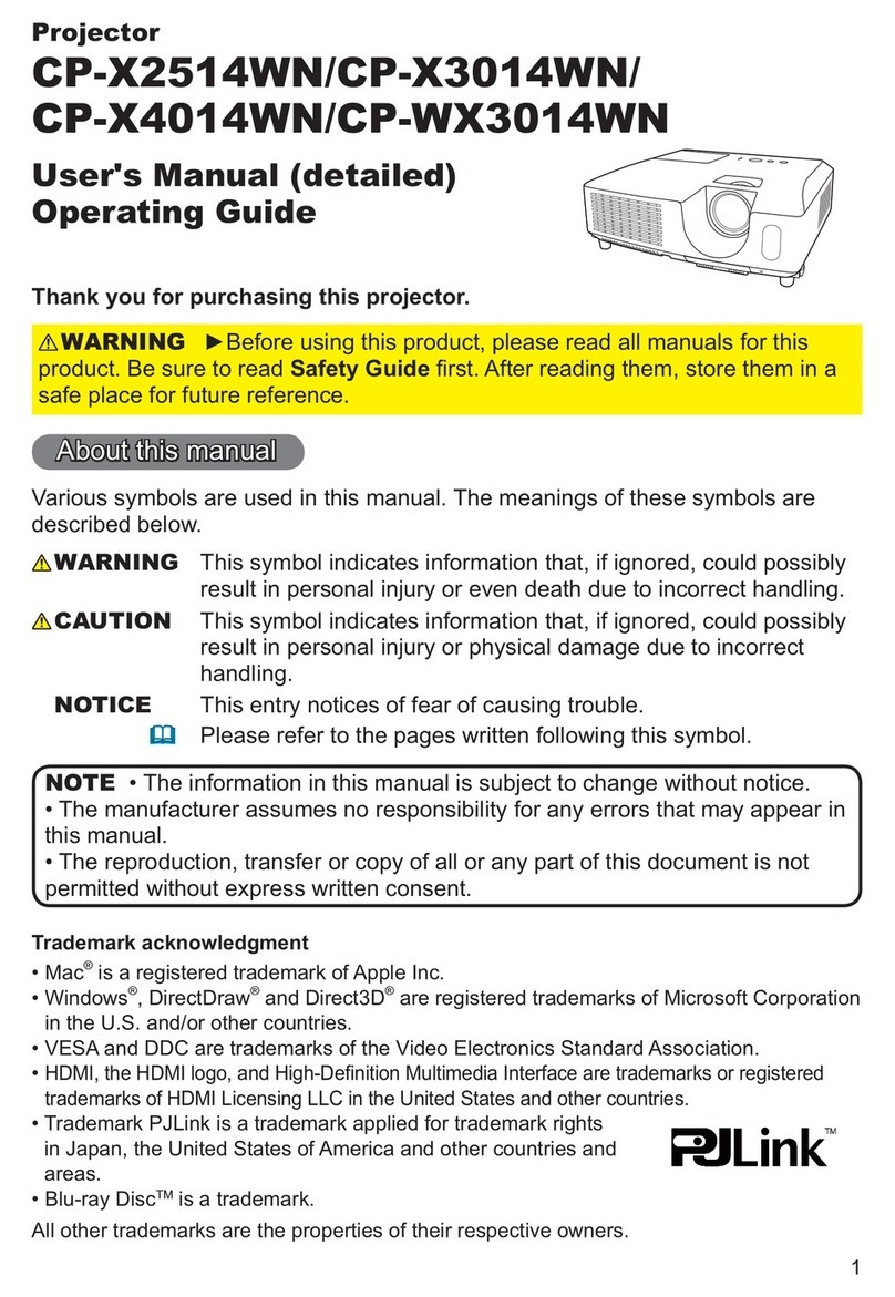 Hitachi CP-X2514WN user manual