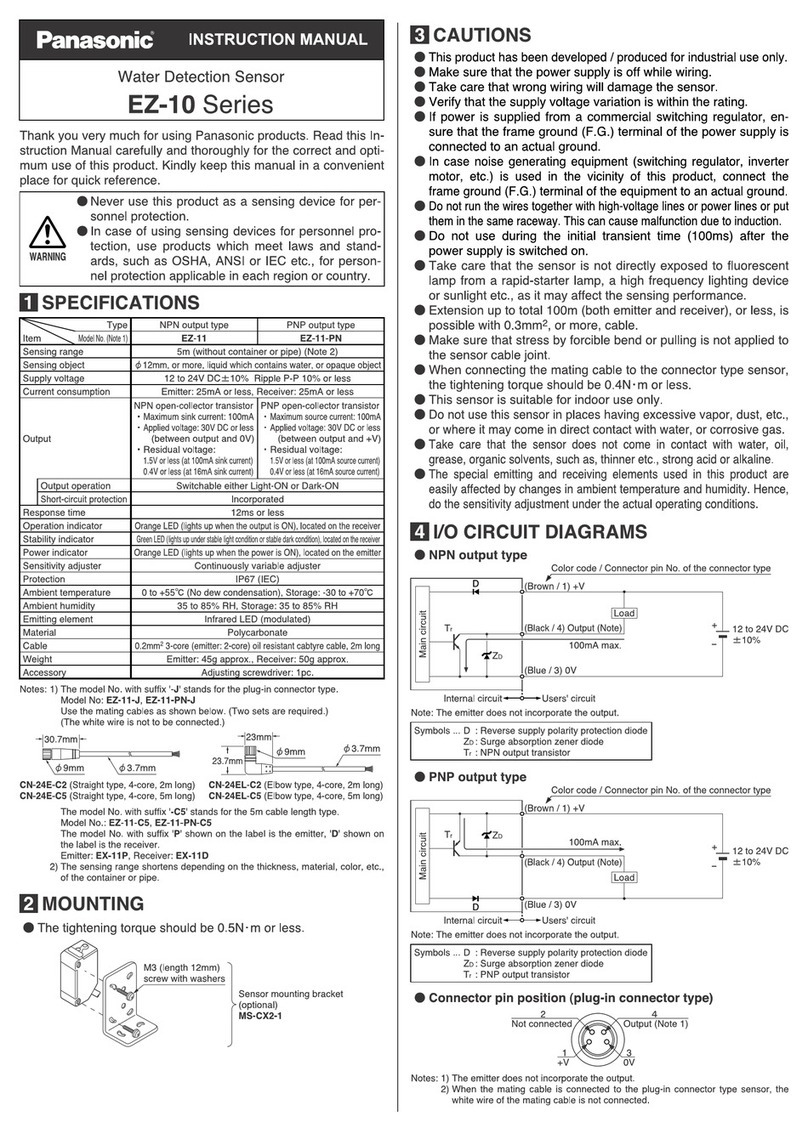 Panasonic EZ-10 Series instruction manual