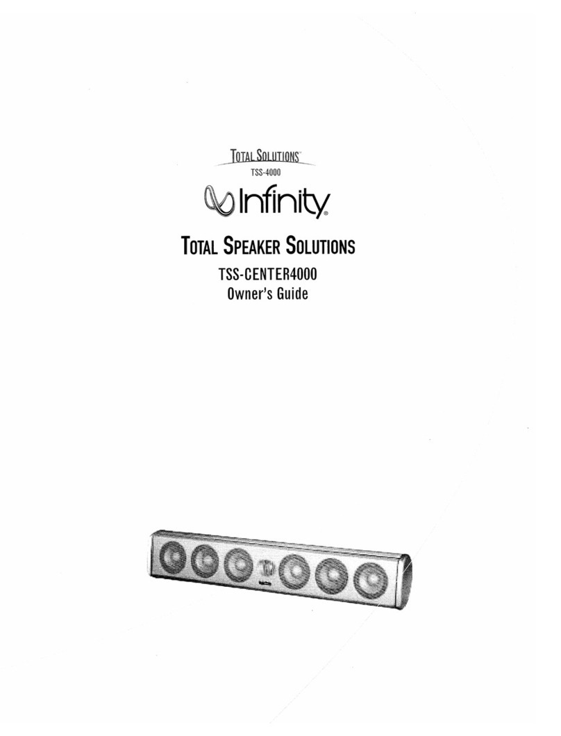 Infinity Total Solutions TSS-CENTER4000 owner's guide