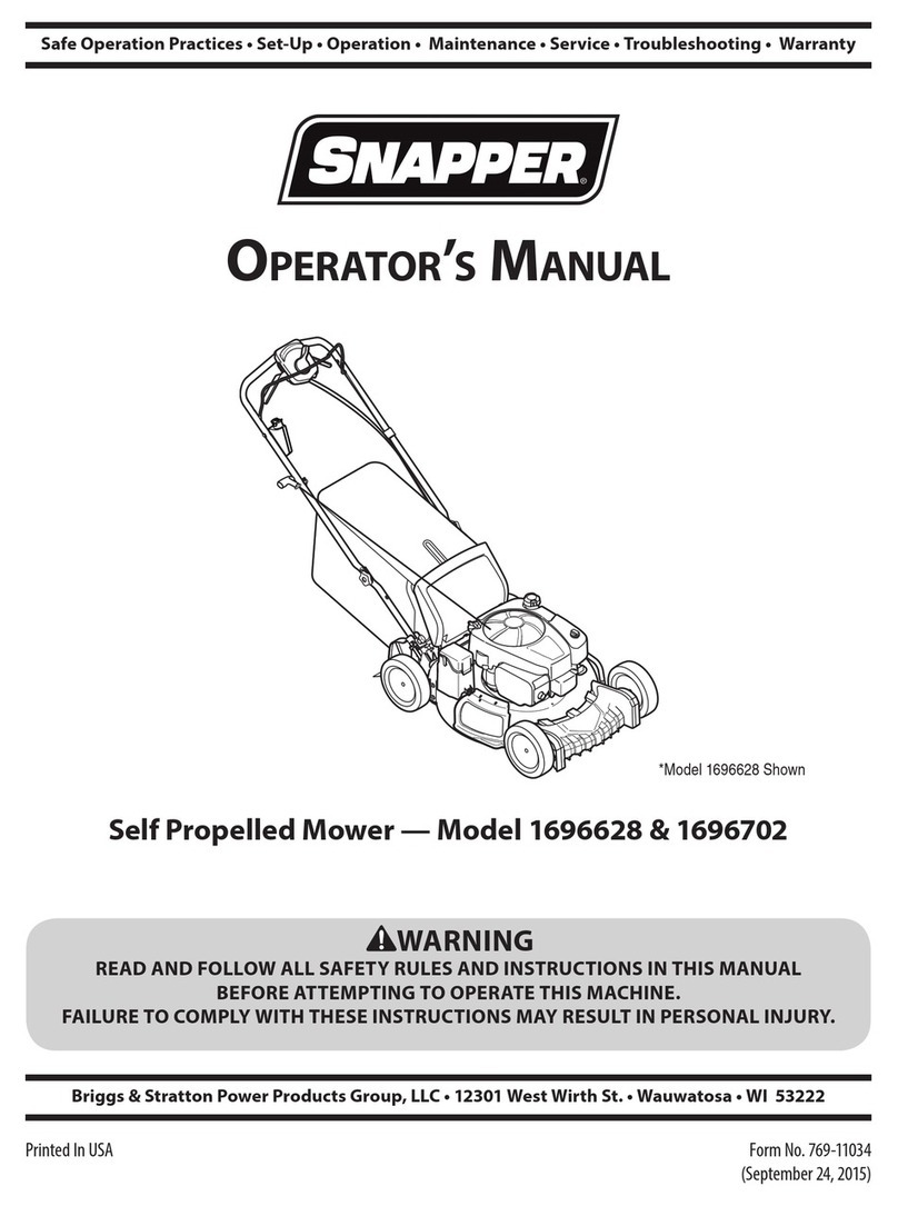 Snapper 1696628 User manual