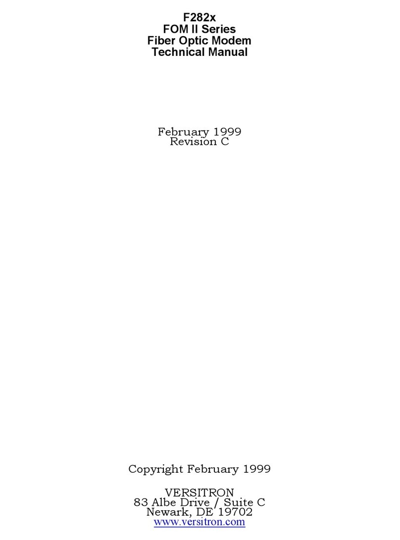 Versitron F282x User manual
