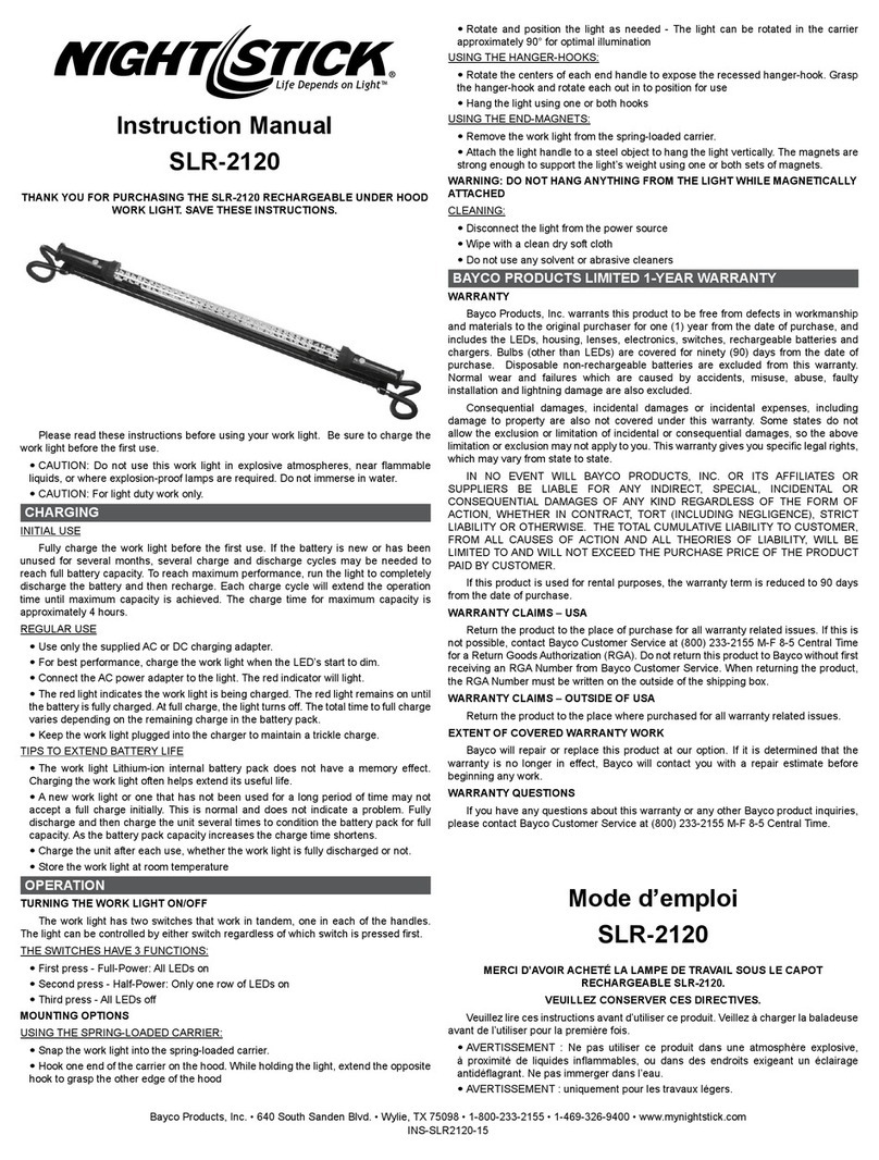 Night Stick SLR-2120 instruction manual
