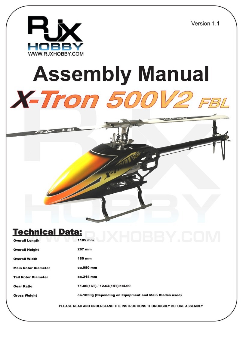 RJX Hobby X-Tron 500V2 FBL Assembly manual