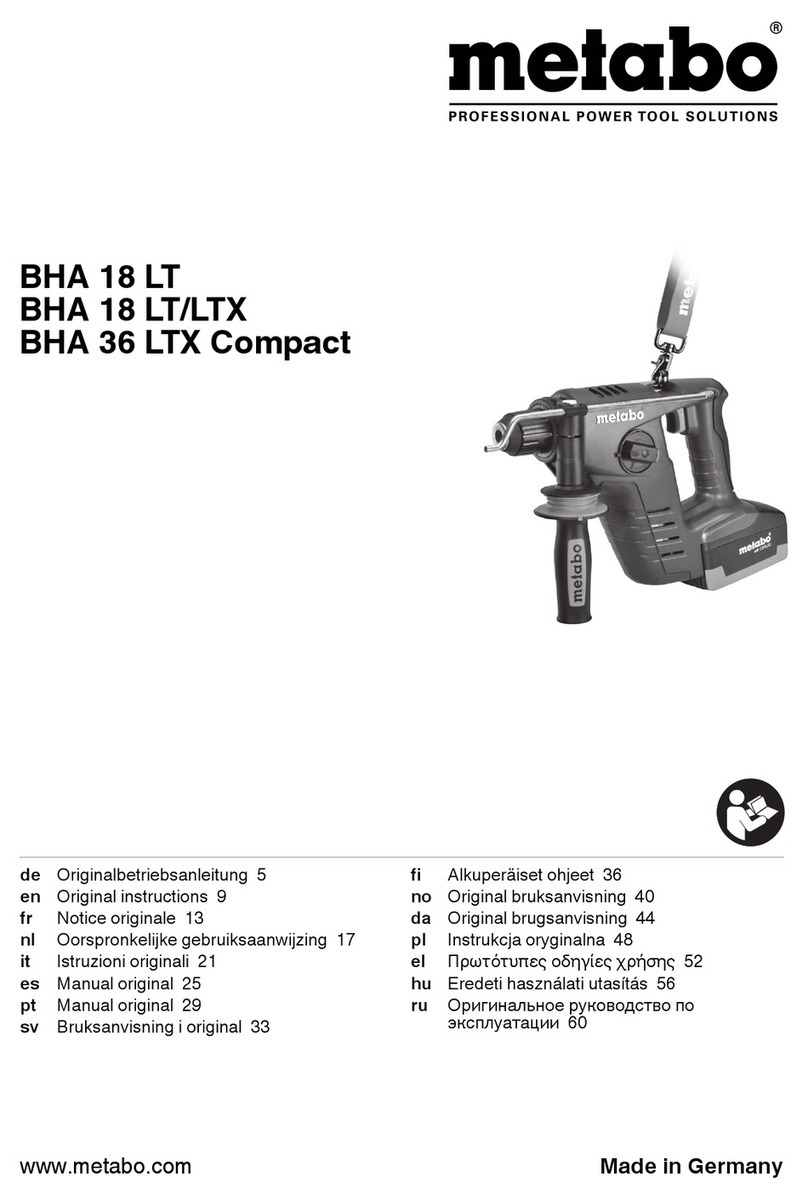 Metabo BHA 18 LT User manual