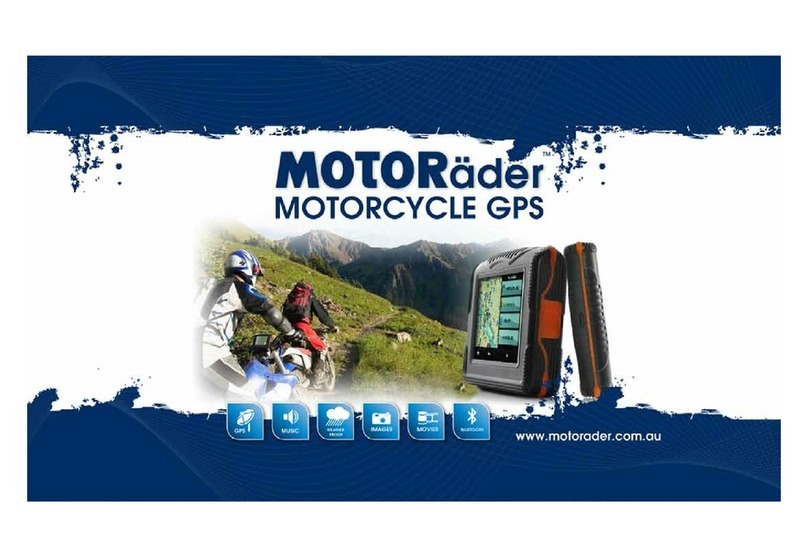 MOTORader Motorcycle GPS User manual
