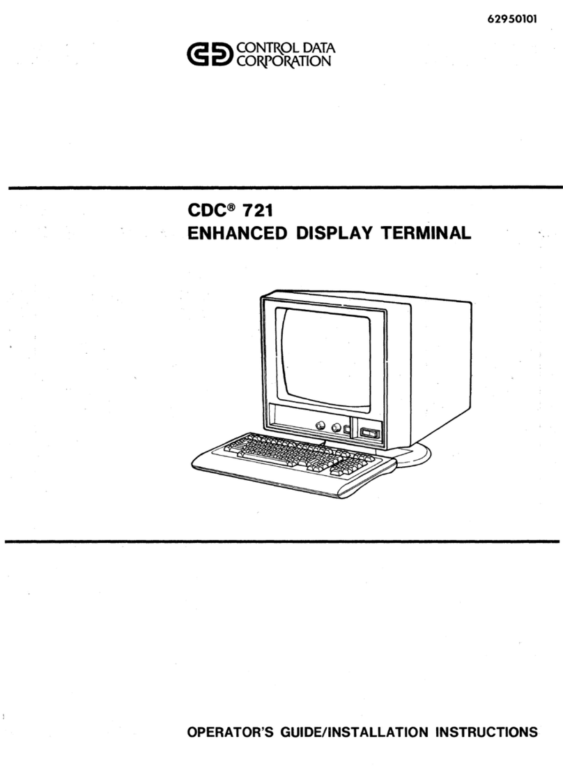 Control Data Corporation CDC 721 Operator's guide