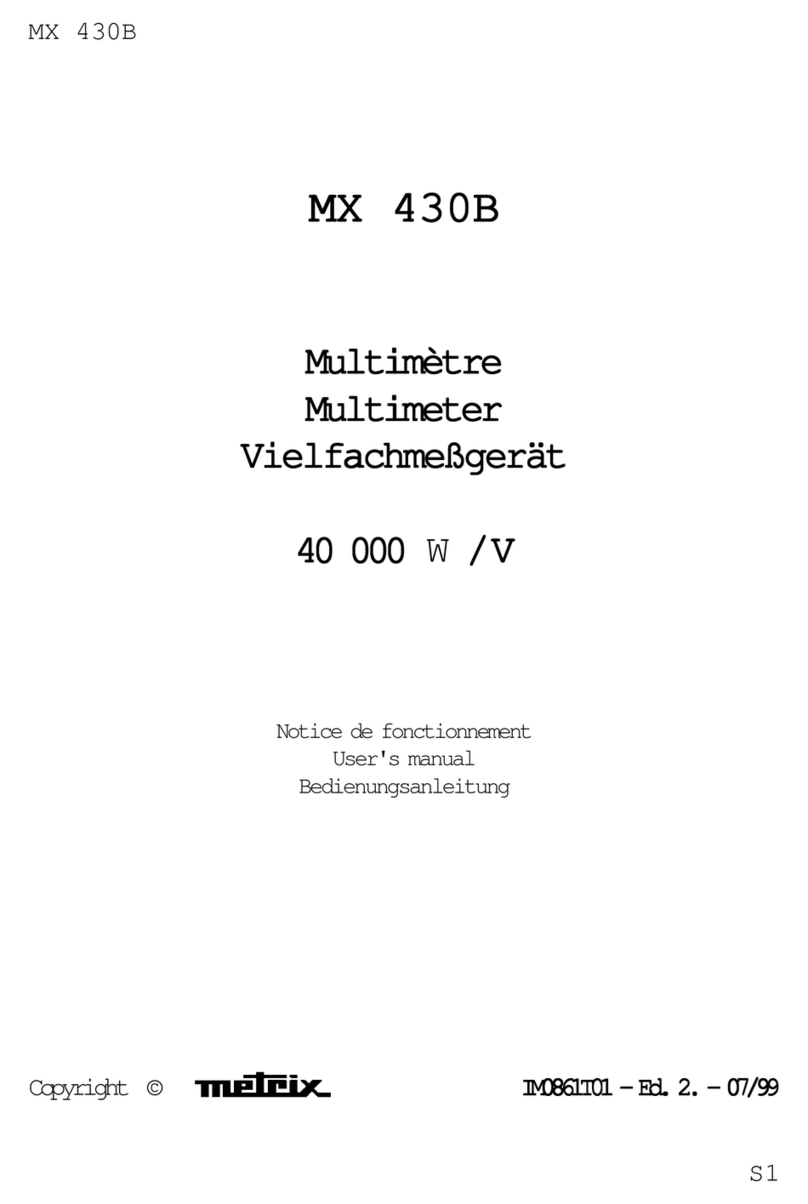 Metrix MX 430B user manual