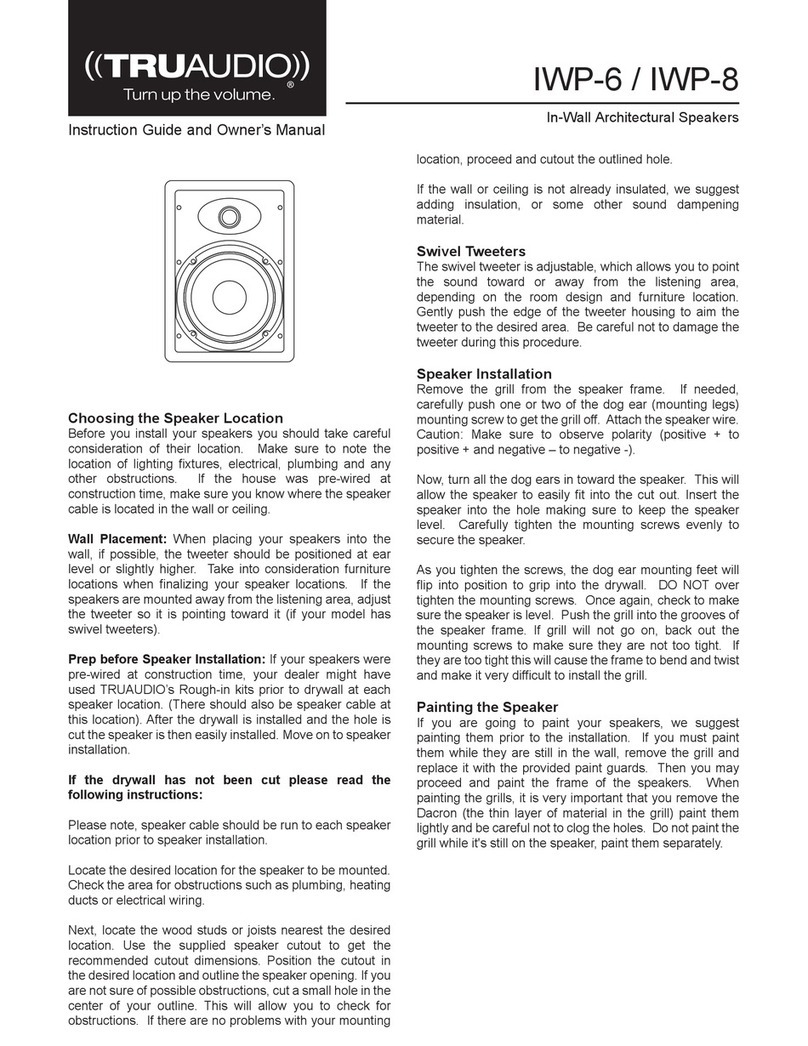 TRU Audio IWP-6 User manual