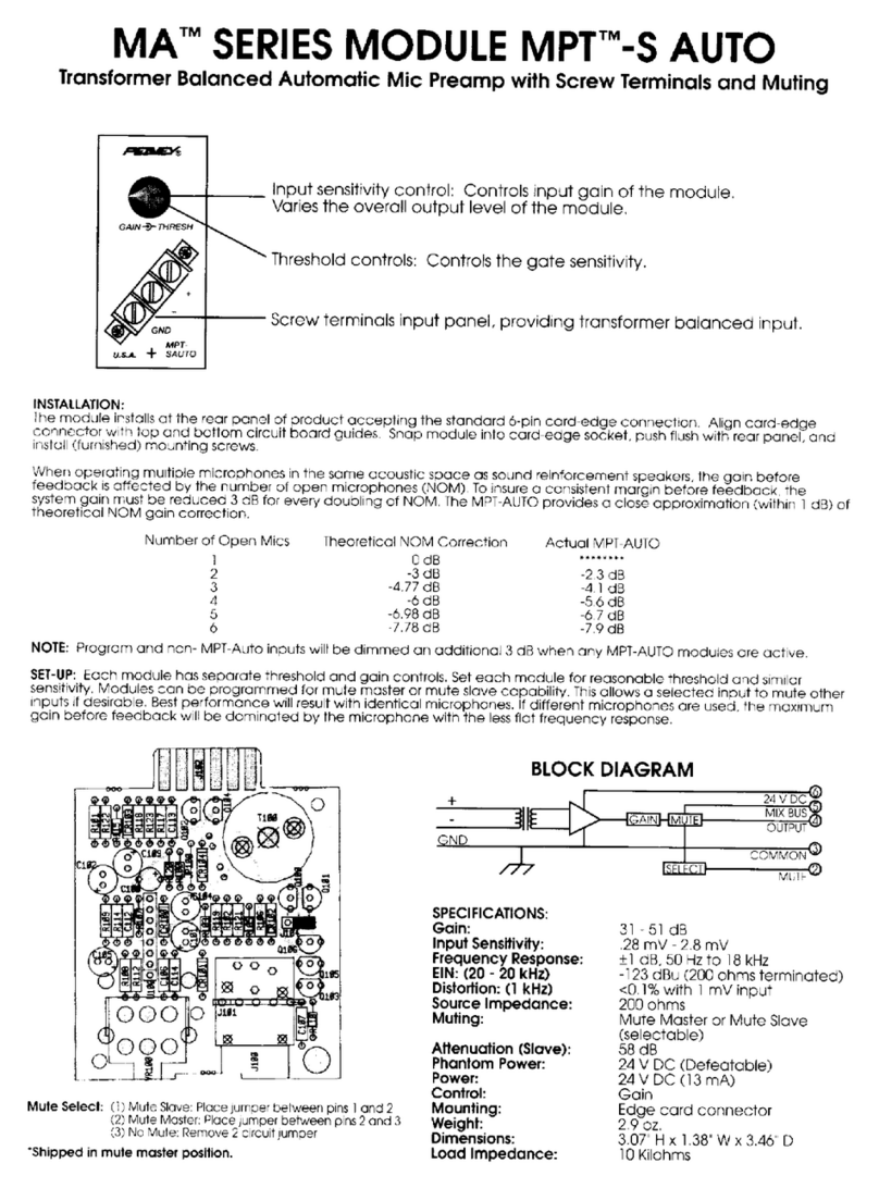 Peavey MA MPT-S AUTO installation guide
