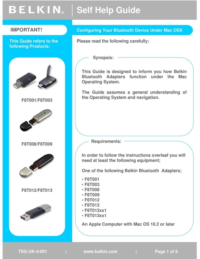 Belkin F8T001 Reference guide