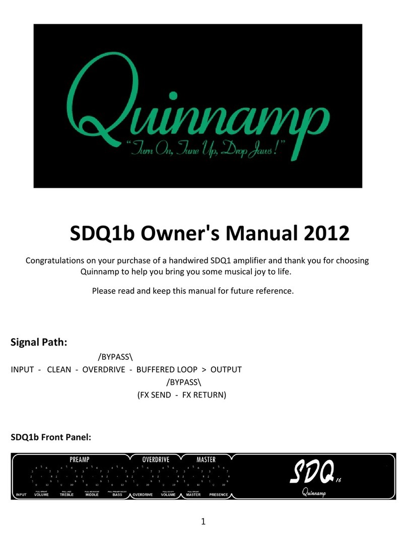 Quinnamp SDQ1b owner's manual
