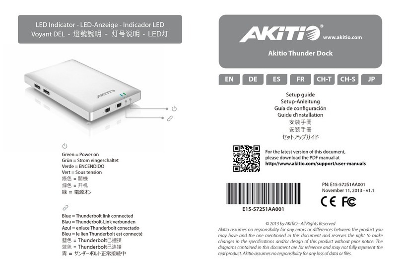 Akitio Thunder Dock Setup guide