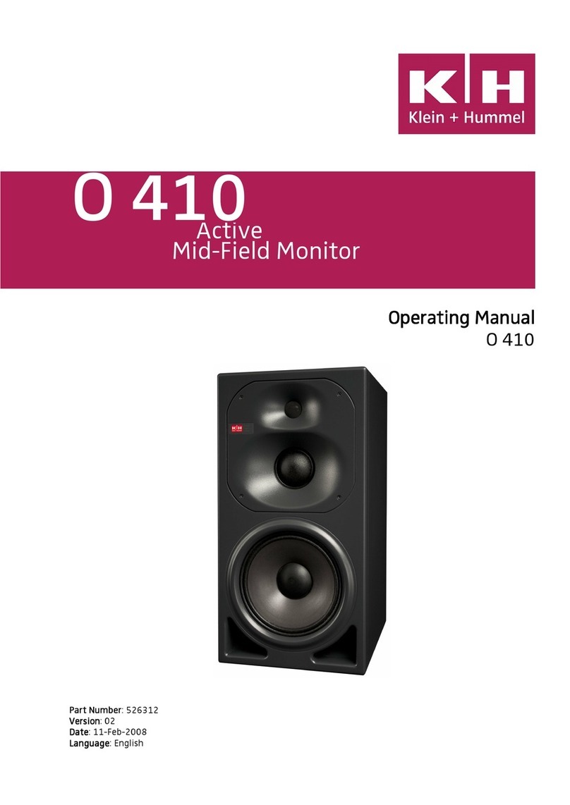 Klein + Hummel O 410 operating manual