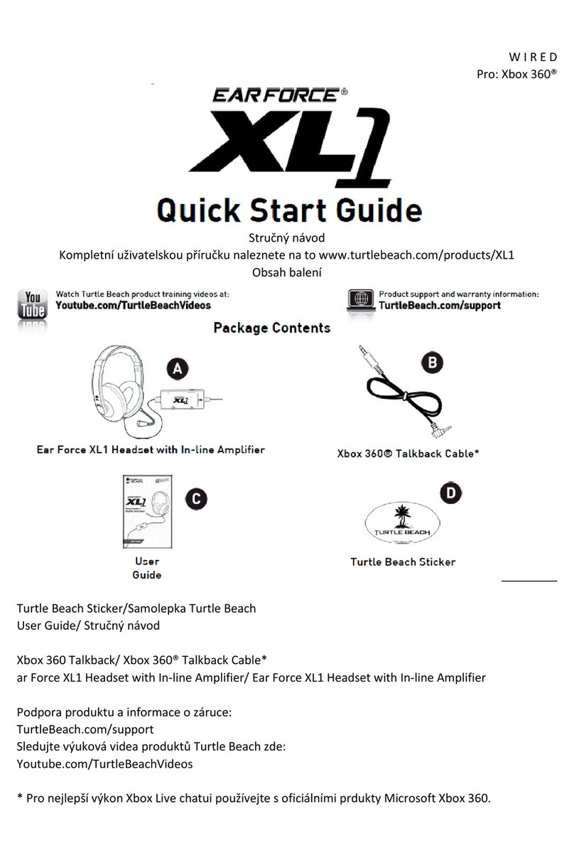Ear Force XL1 quick start guide