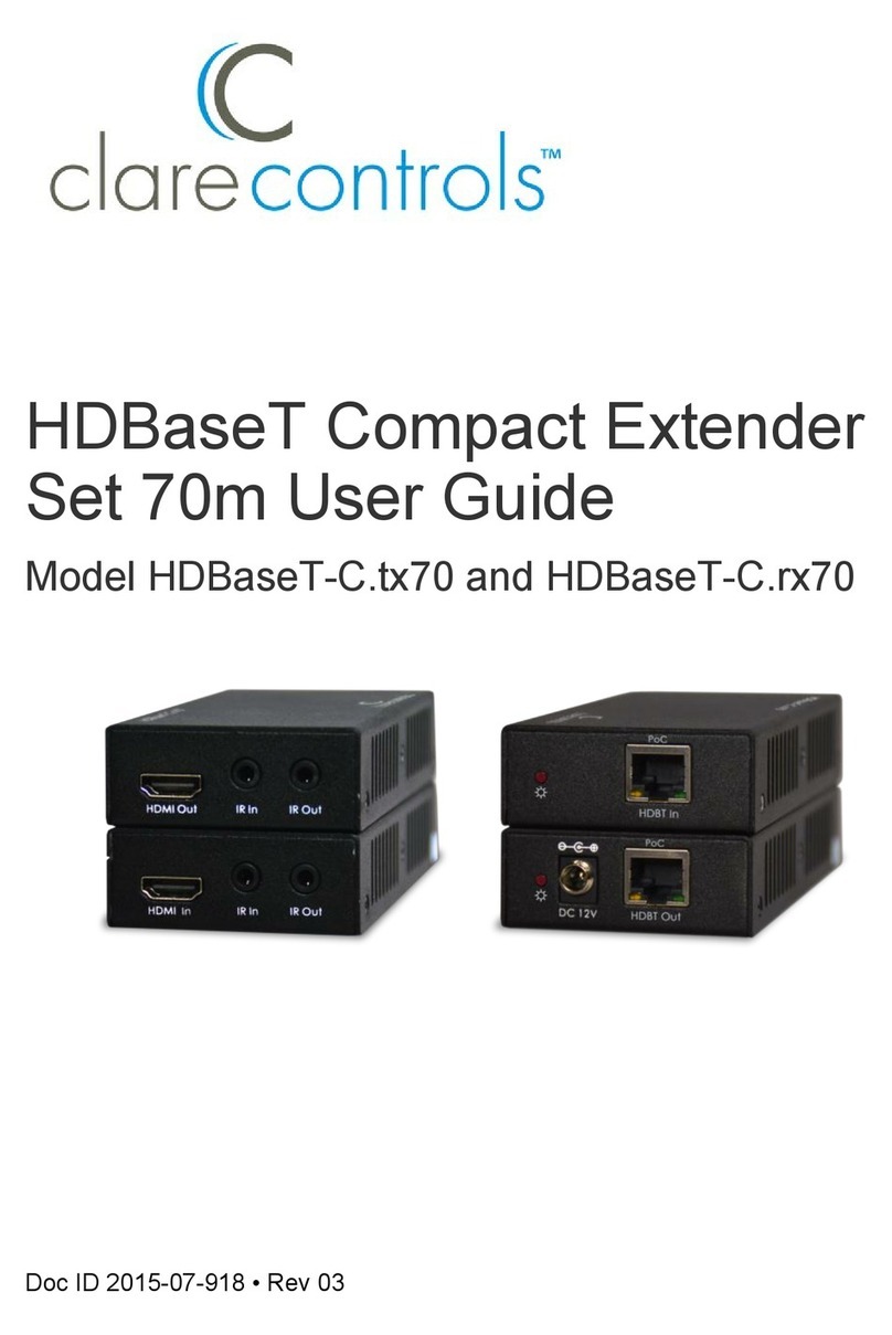 Clare Controls HDBaseT-C.tx70 user guide