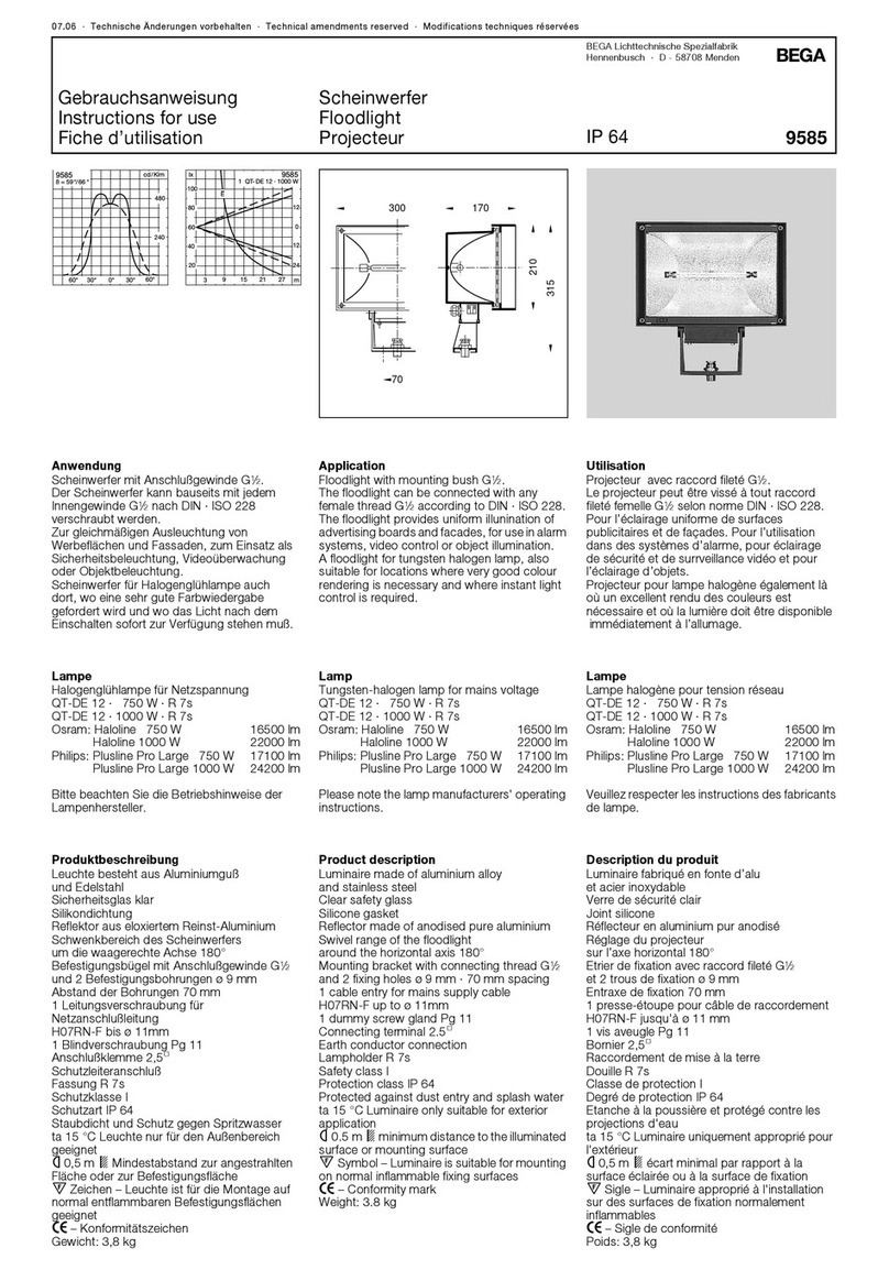BEGA 9585 User manual
