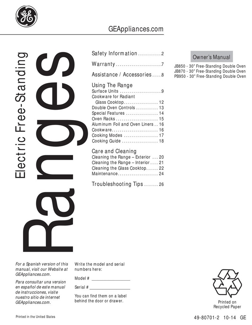GE JB850 User manual