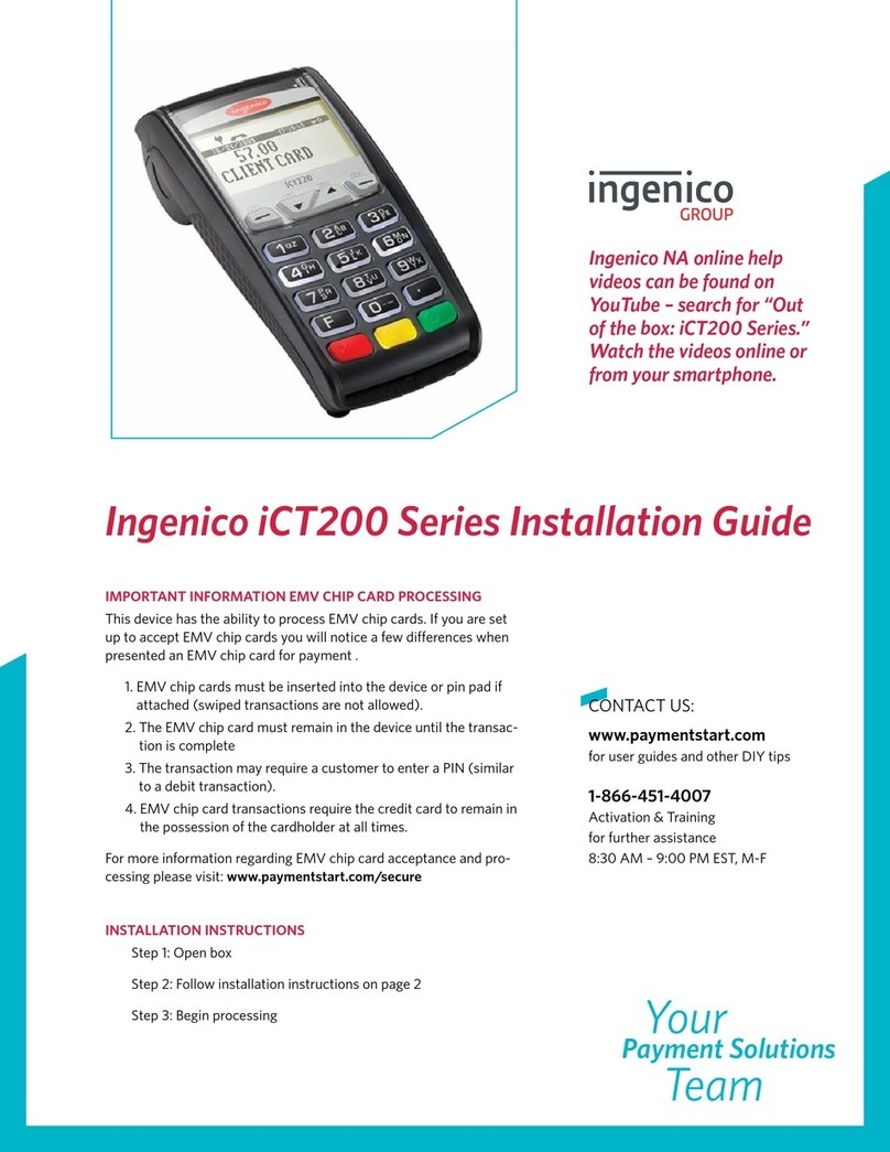 Ingenico iCT 200 Series installation guide