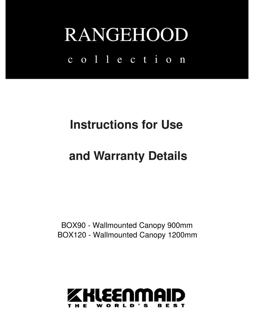 Kleenmaid BOX90 Instructions for use and warranty details