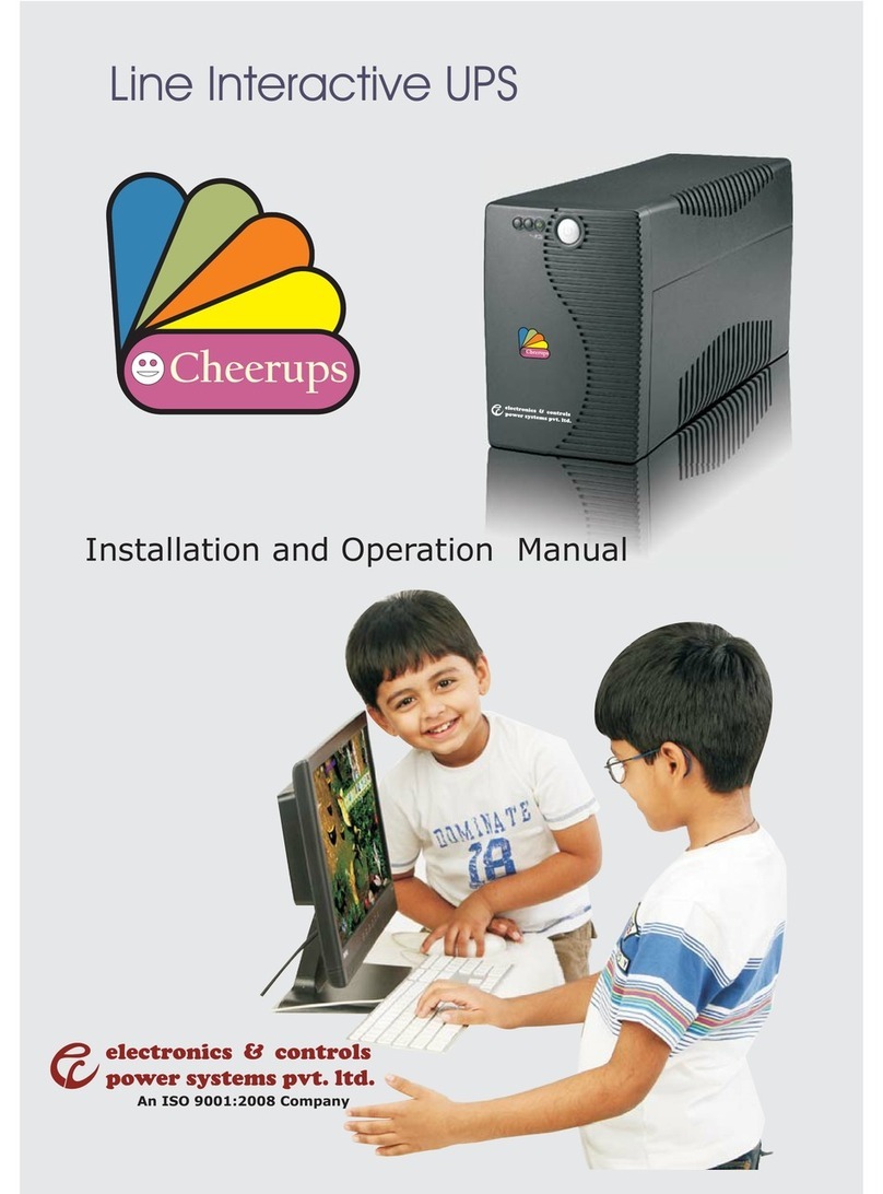 E&C Cheerups 600 Installation manual and operators instructions