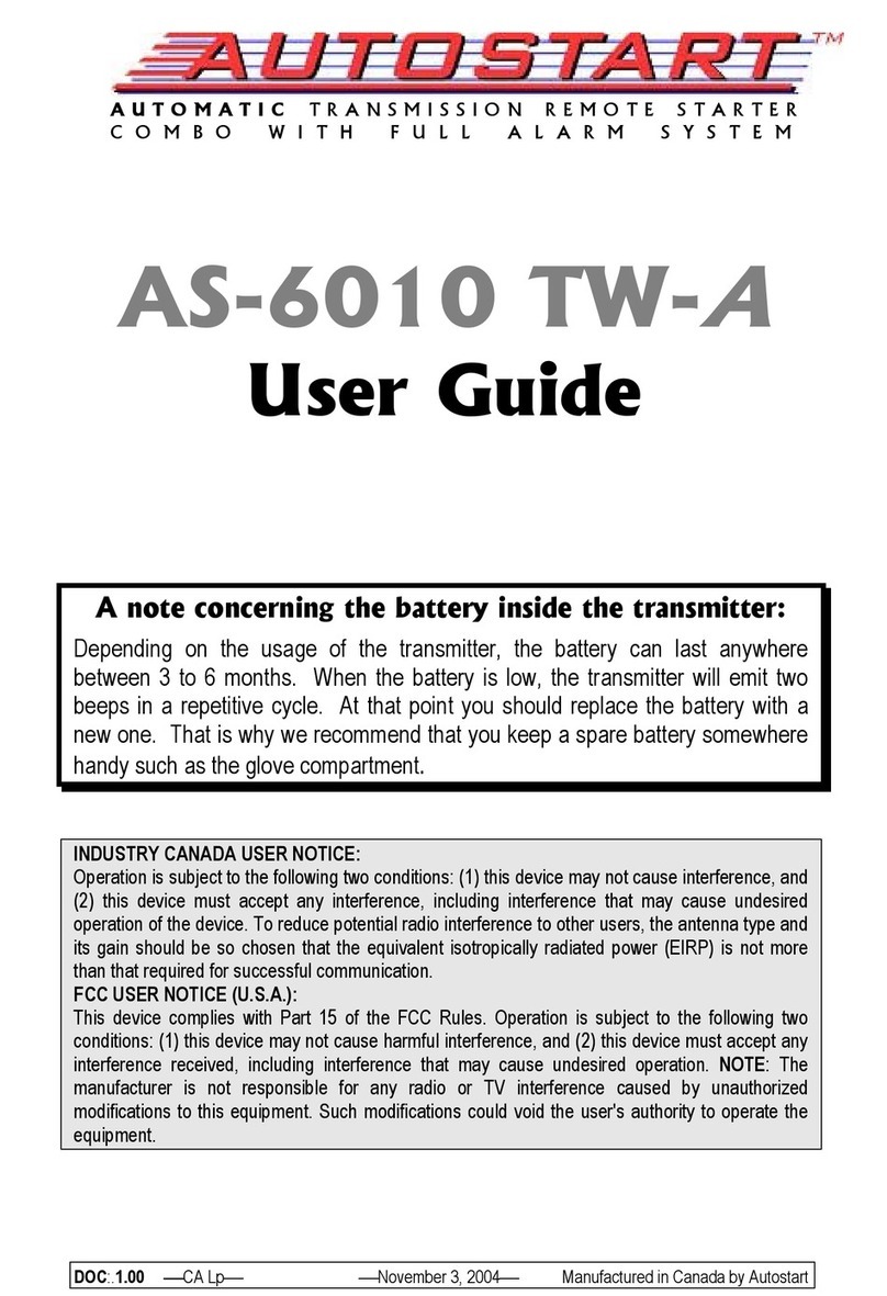 Autostart AS-6010 TW-A user guide