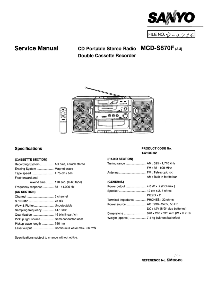 Sanyo MCD-S870F User manual
