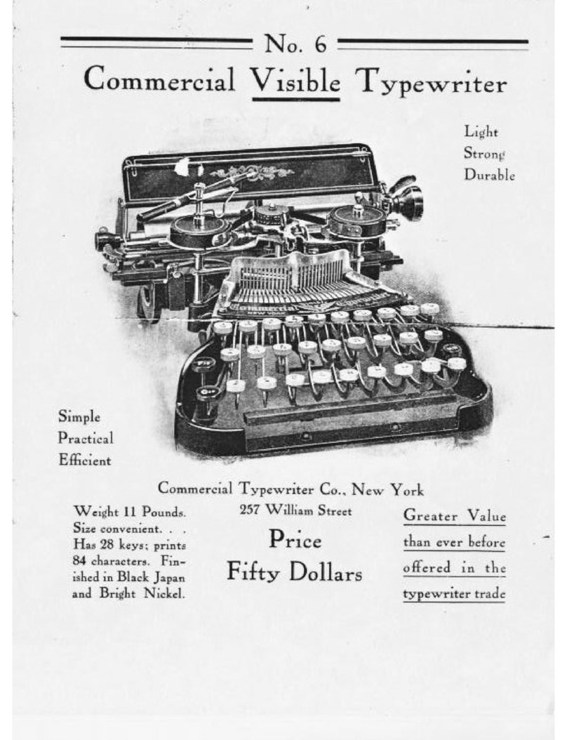 Commercial Typewriter Visible No.6 manual