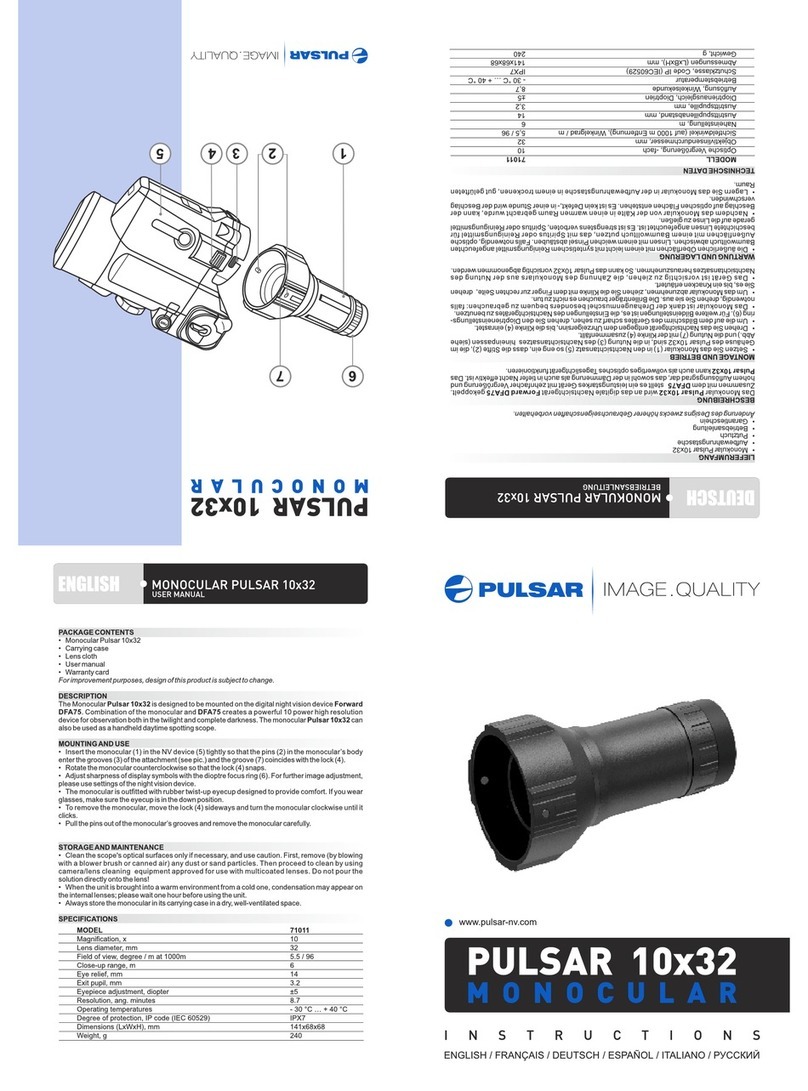 Pulsar 71011 User manual Pulsar 71011 User manual