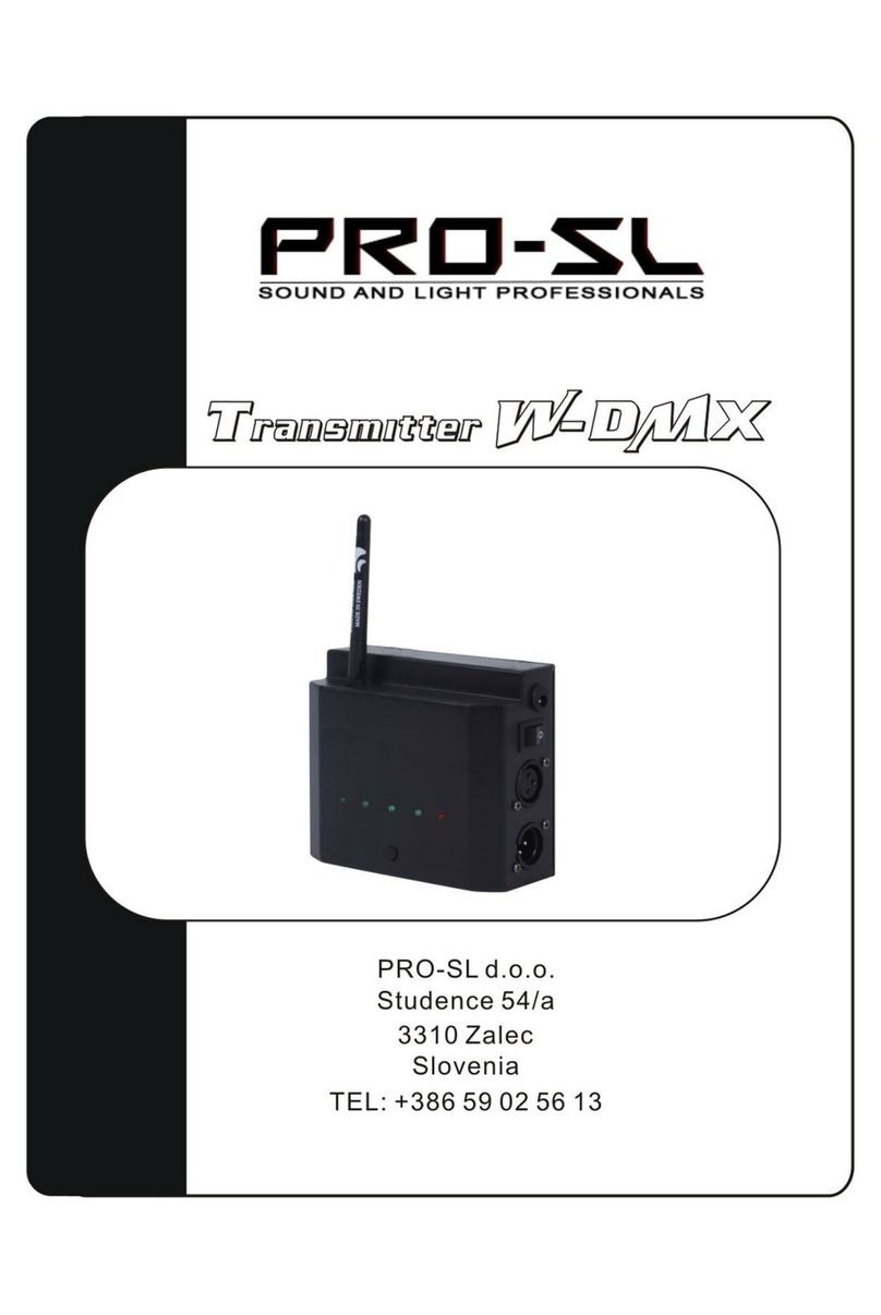 Pro-Sl W-DMX User manual