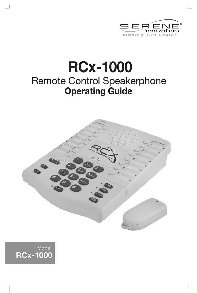 Serene RCx-1000 operating guide