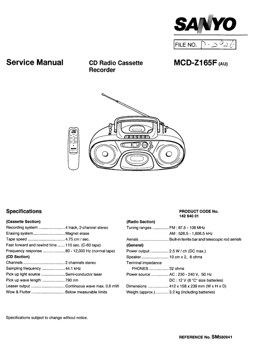 Sanyo MCD-Z165F User manual