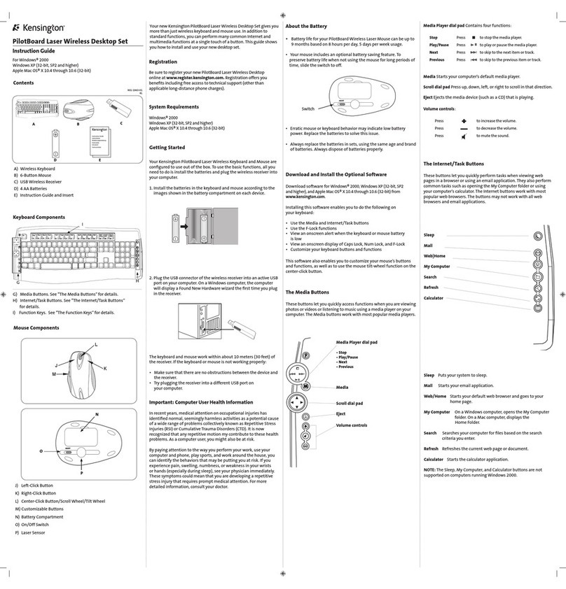 Kensington PilotBoard Instruction guide