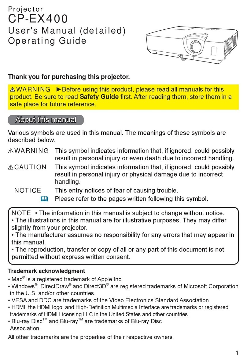 Hitachi CP-EX400 User manual