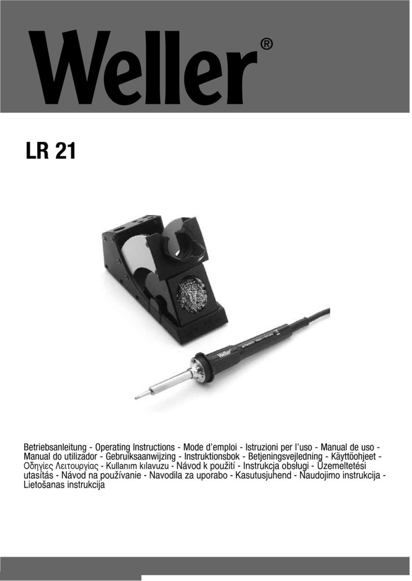 Weller LR 21 User manual Weller LR 21 User manual