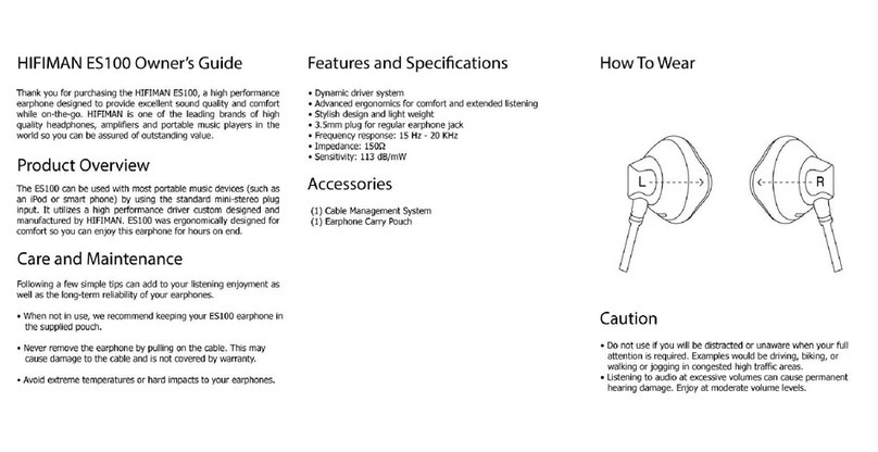 HiFiMAN ES100 owner's guide