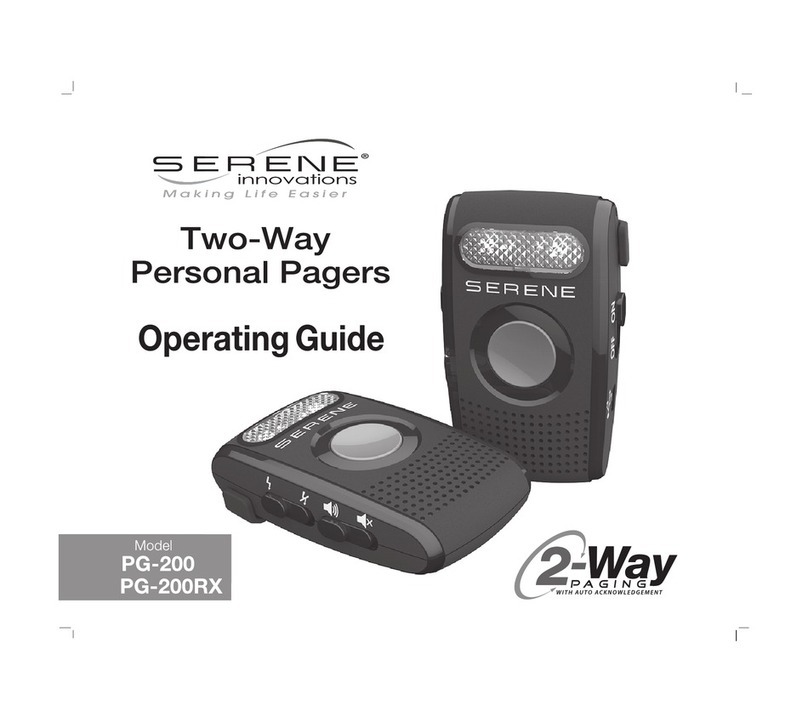 Serene PG-200 operating guide