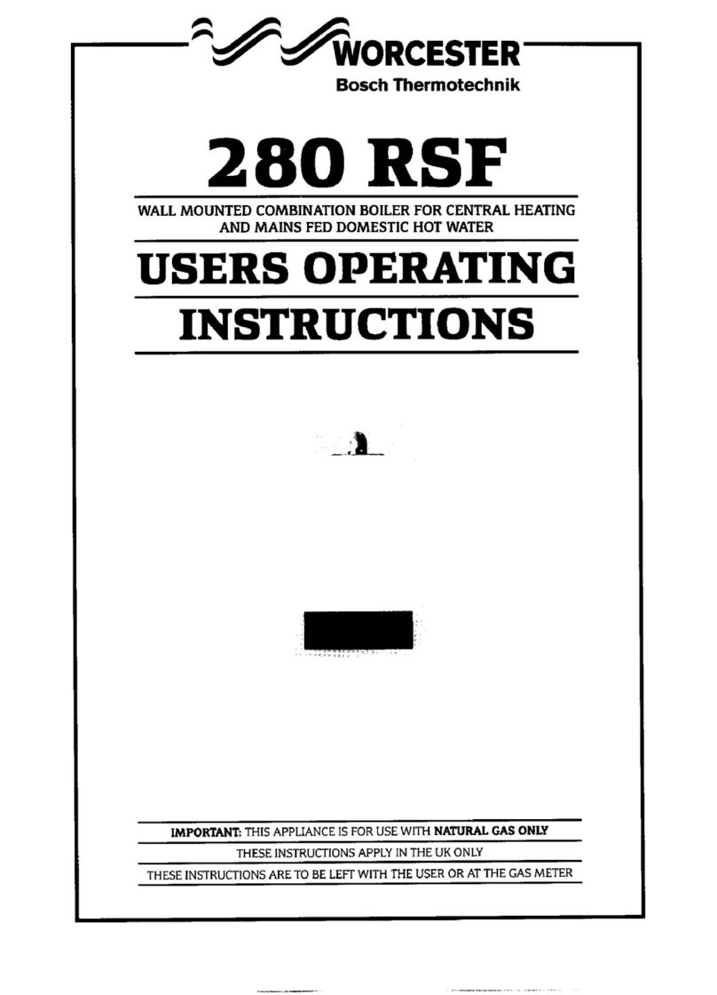 Worcester 280 RSF User operating instructions