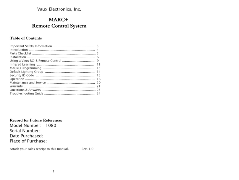 Vaux Electronics Marc Plus User manual