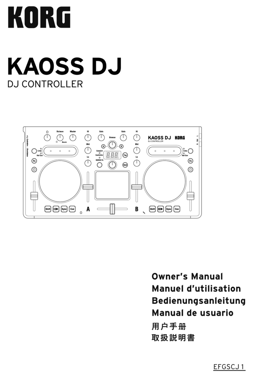 Korg Kaoss DJ owner's manual