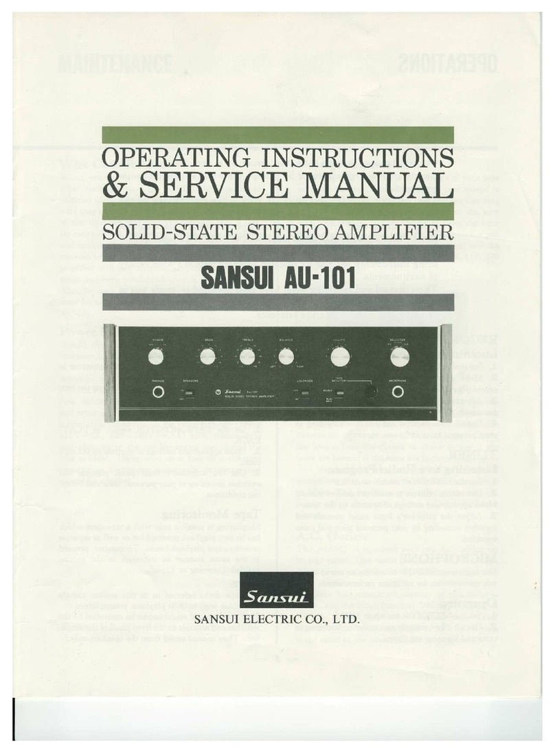 Sansui AU-101 Operating instructions & service manual