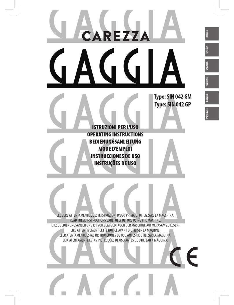 Gaggia Carezza SIN 042 GM operating instructions
